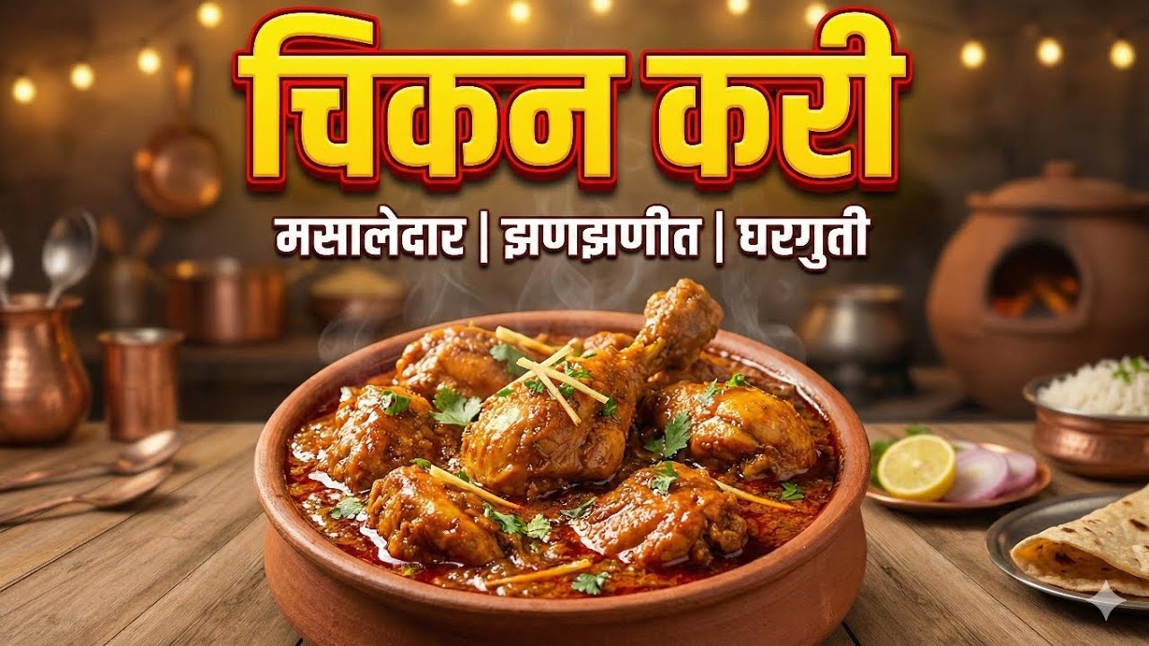 झणझणीत चिकन करी 😍 | एकदा खाल तर परत परत कराल#chickencurry #marathifood #indianfood #chickenrecipe 