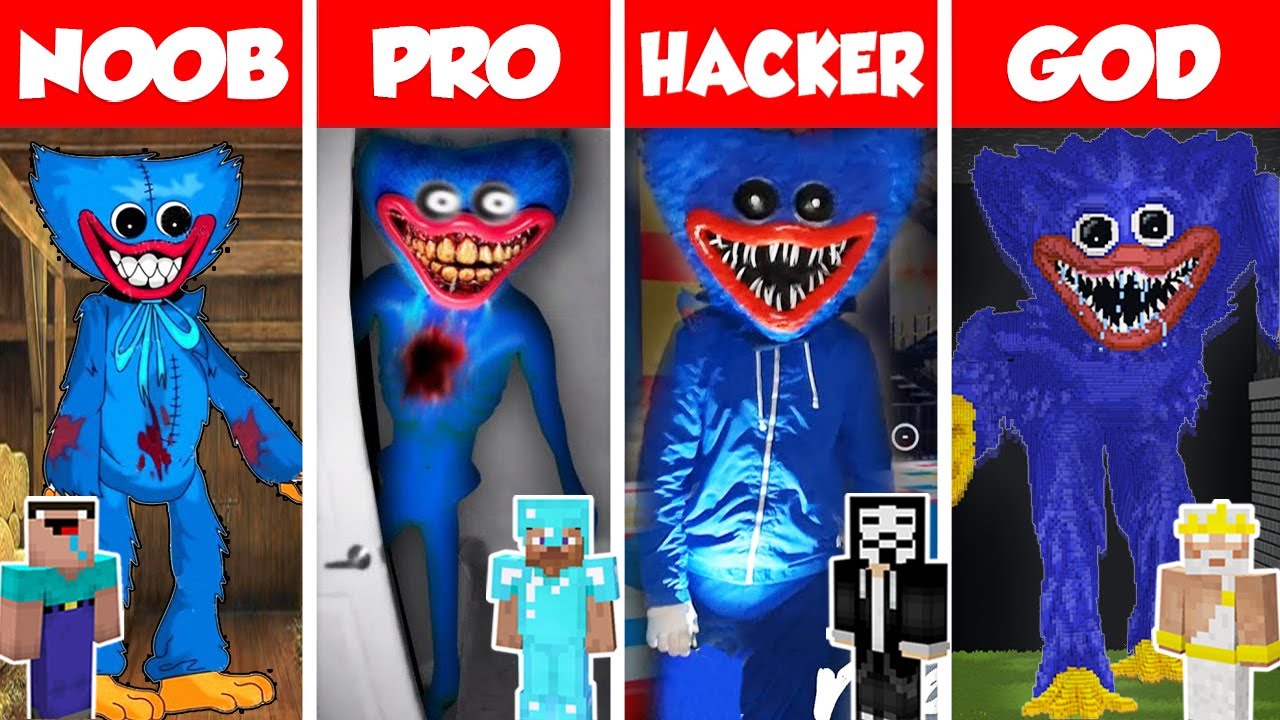 HUGGY WUGGY POPPY PLAYTIME HOUSE BUILD CHALLENGE - NOOB против PRO против HACKER против GOD Minec...