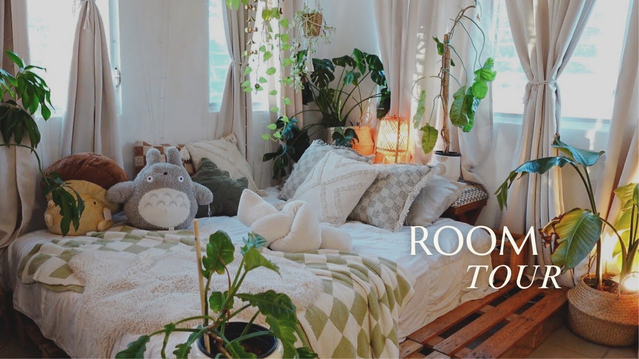 cozy, plant filled room tour