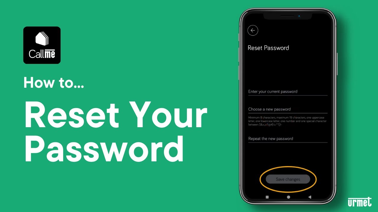 How to Reset Your Password - Urmet CallMe App
