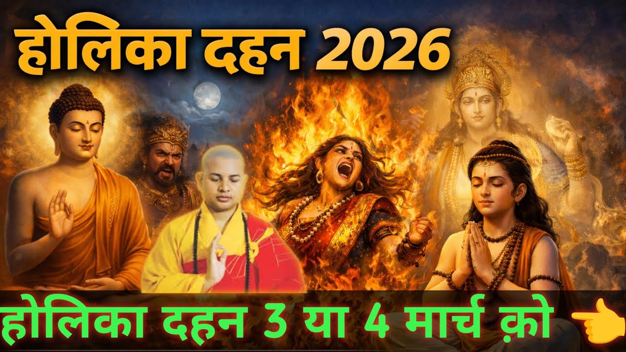 होलिका दहन 3 या 4 मार्च क़ो ,होलिका दहन का रहस्य | कैसे बच गए भक्त प्रह्लाद? Holi festival 2026 