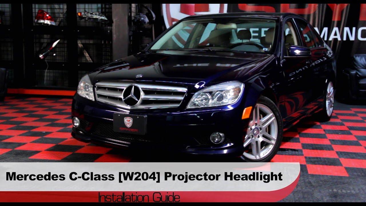 Spyder Auto Installation: 2008-11 Mercedes-Benz C-Class [W204] Projector LED DRL Headlights
