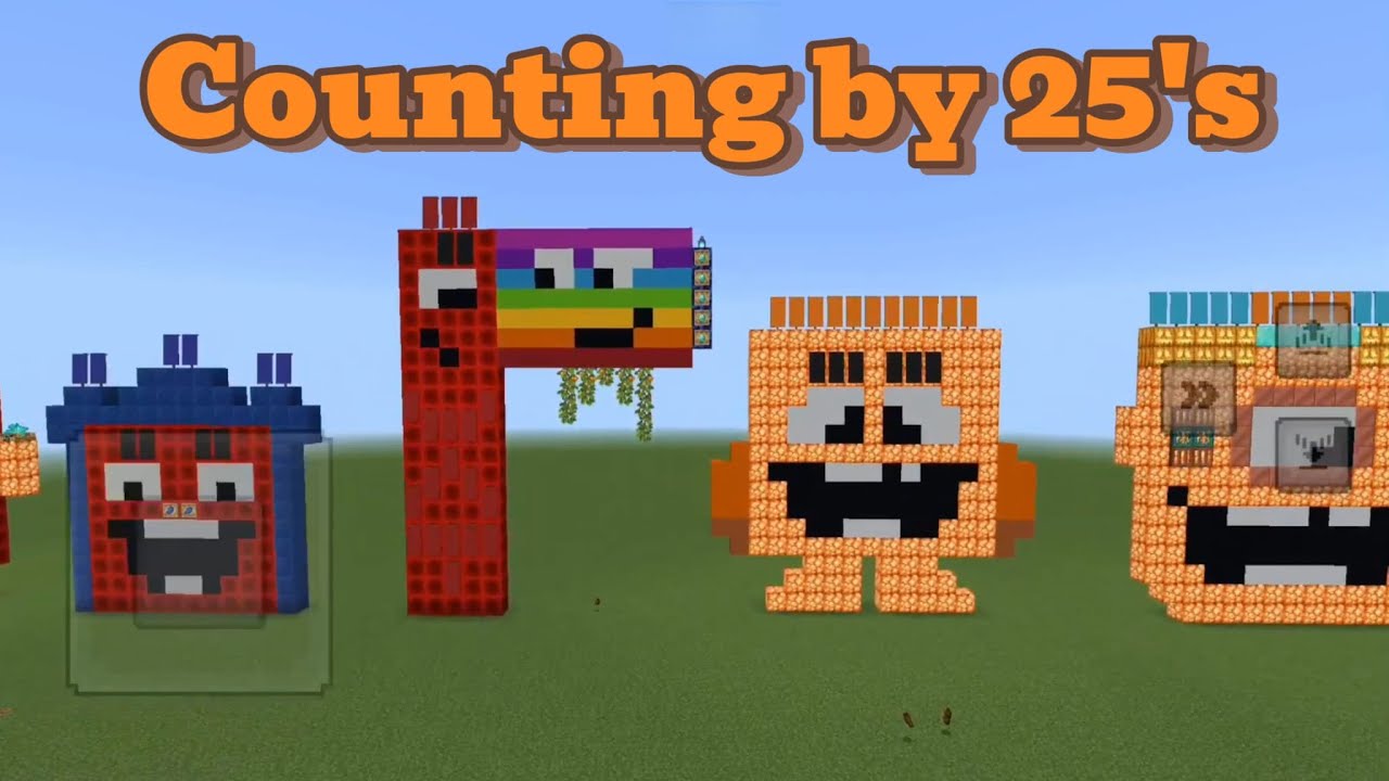 Maheer's counting by 25's in minecraft