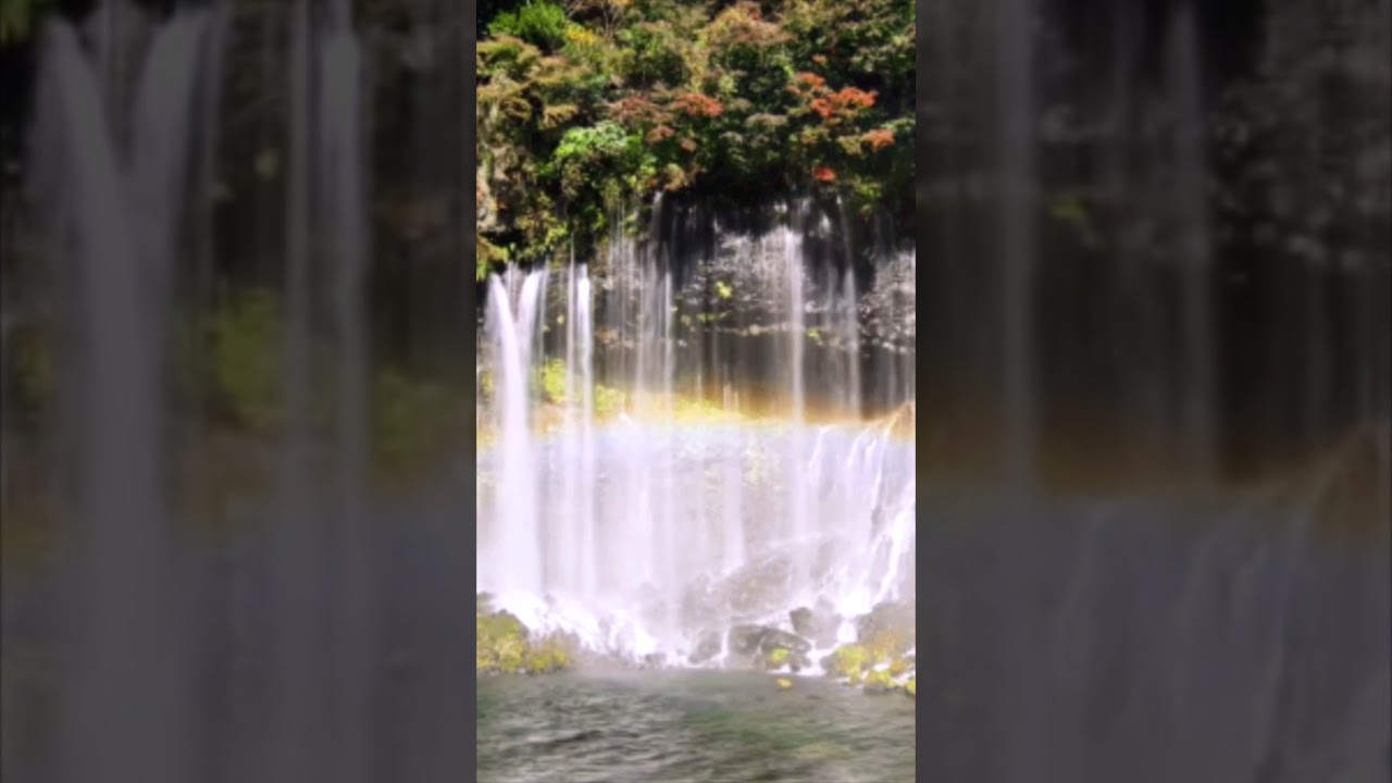 Tropical Waterfall. Relaxing River Sounds.