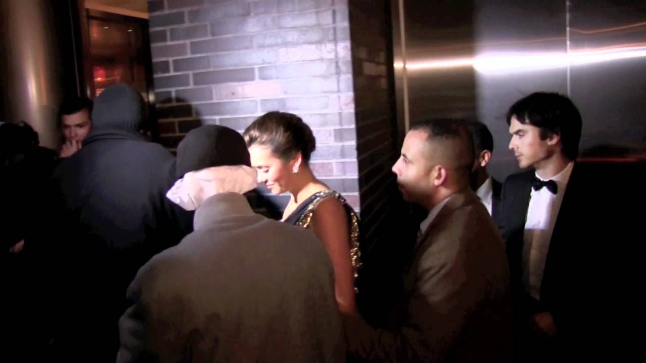Nina Dobrev and Ian Somerhalder arriving to the Met Gala after party in NYC