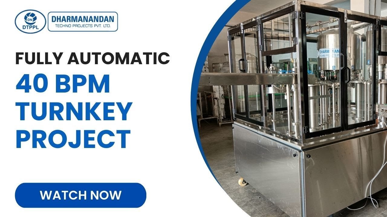 Fully Auto 40 BPM  Turnkey Project | Packaged Drinking Water Plant
