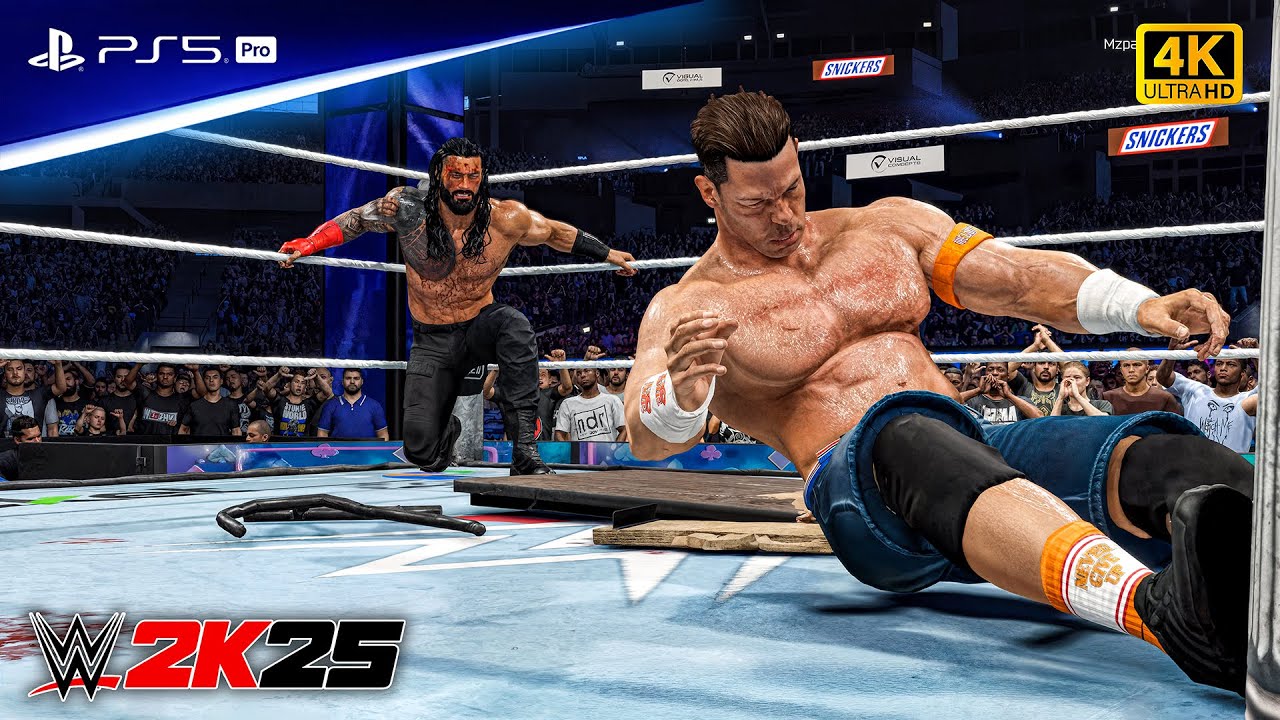 WWE 2K25 - Джон Сина против Романа Рейнса - Чемпионат Вселенной на SummerSlam | PS5™ Pro [4K60]
