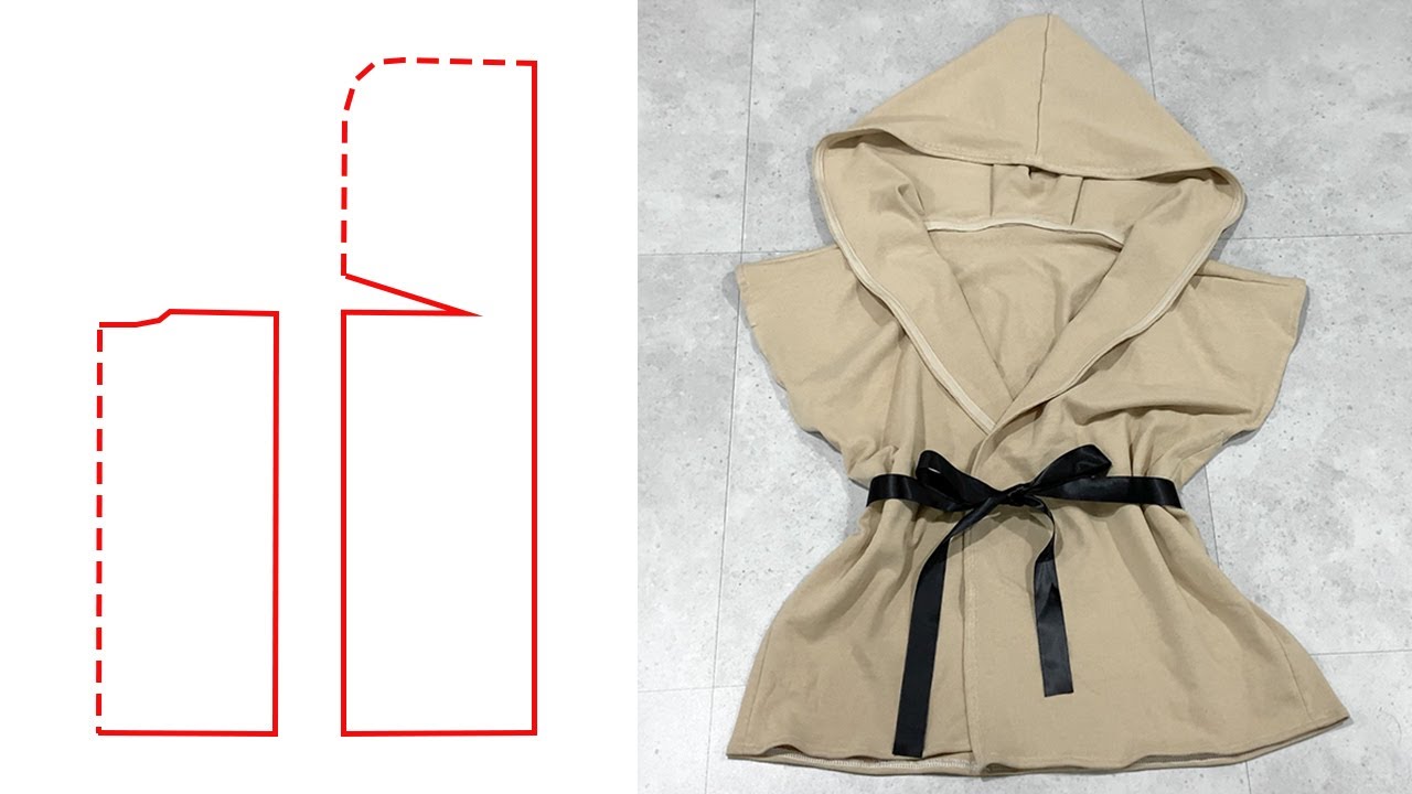 EASY DIY Hooded Vest / Super Easy Top