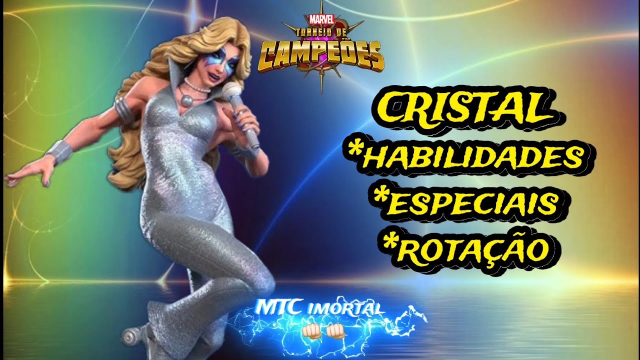 @mtcimortal CRISTAL | habilidades | especiais | rota&ccedil;&atilde;o | Marvel | Mtc | Mcoc.