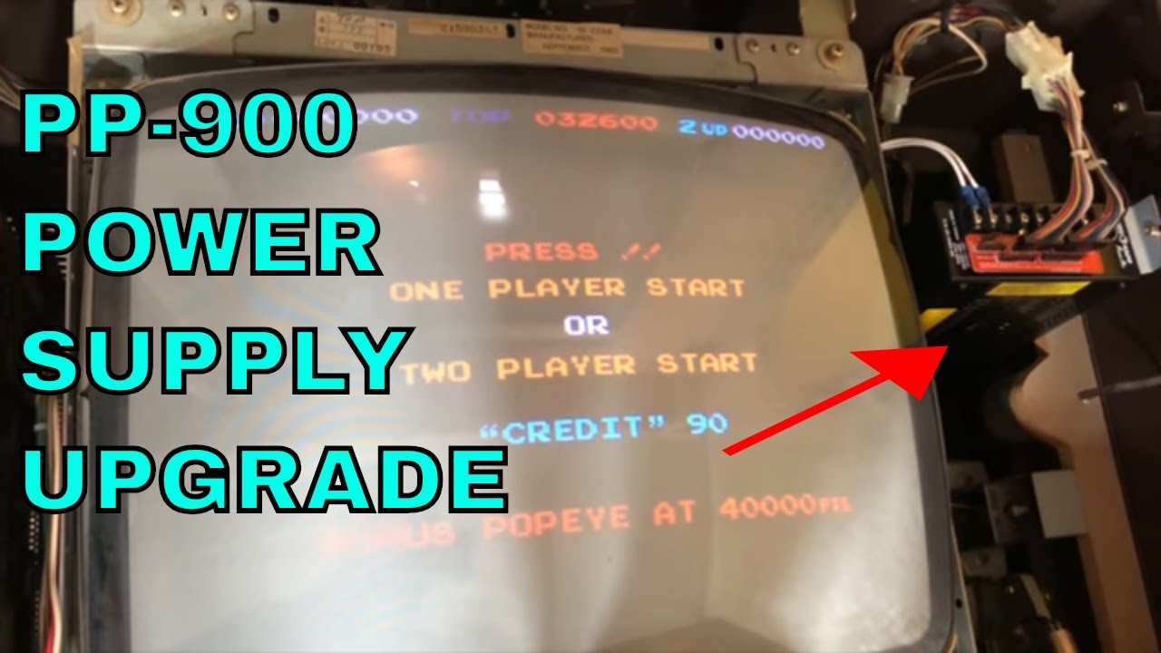 Nintendo Popeye Cocktail Arcade Cabinet PP-900 Power Supply Upgrade