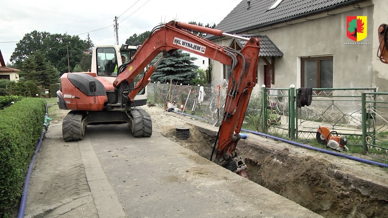 Budowa kanalizacji w Mrowinach na półmetku