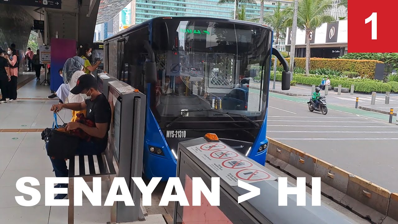 Transjakarta Buses in Senayan and Bundaran HI | Corridor 1 Ride