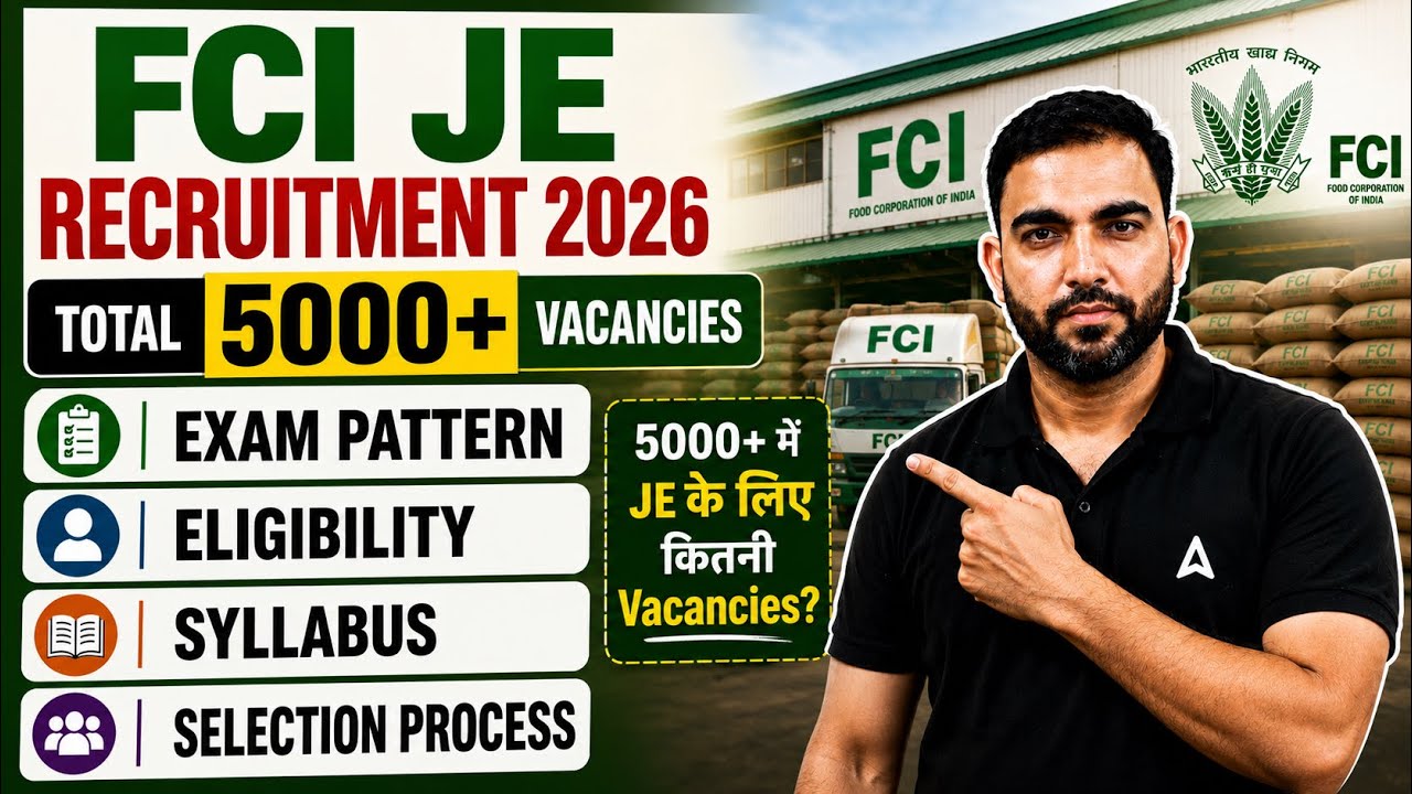 FCI JE Recruitment 2026 | FCI JE Notification 2026 | FCI JE Salary/Syllabus | FCI JE Vacancy 2026