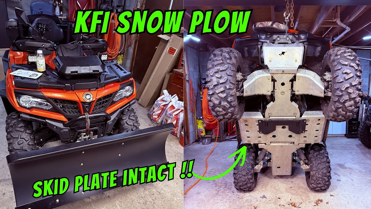 CForce 800 XC - Mounting A SNOW Plow Thru An Amuminum SKID Plate!