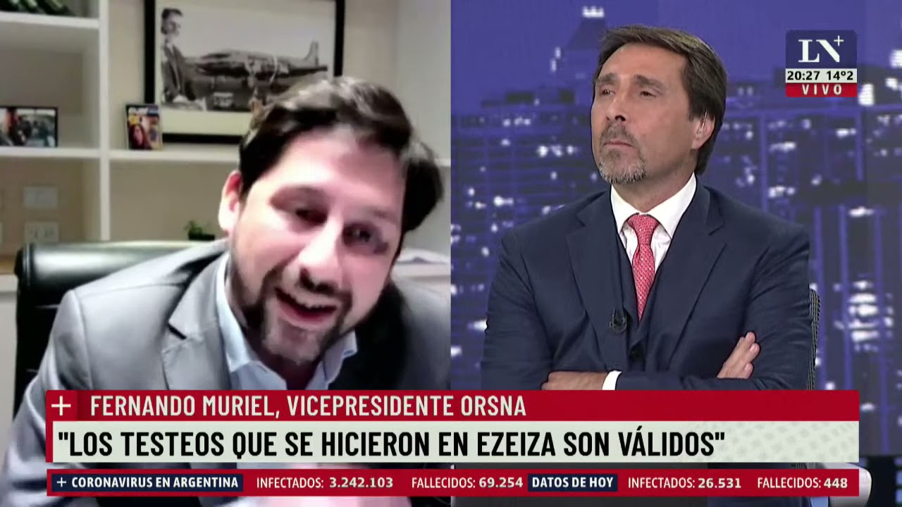Hisopados en Ezeiza: álgido cruce entre Eduardo Feinmann y Fernando Muriel