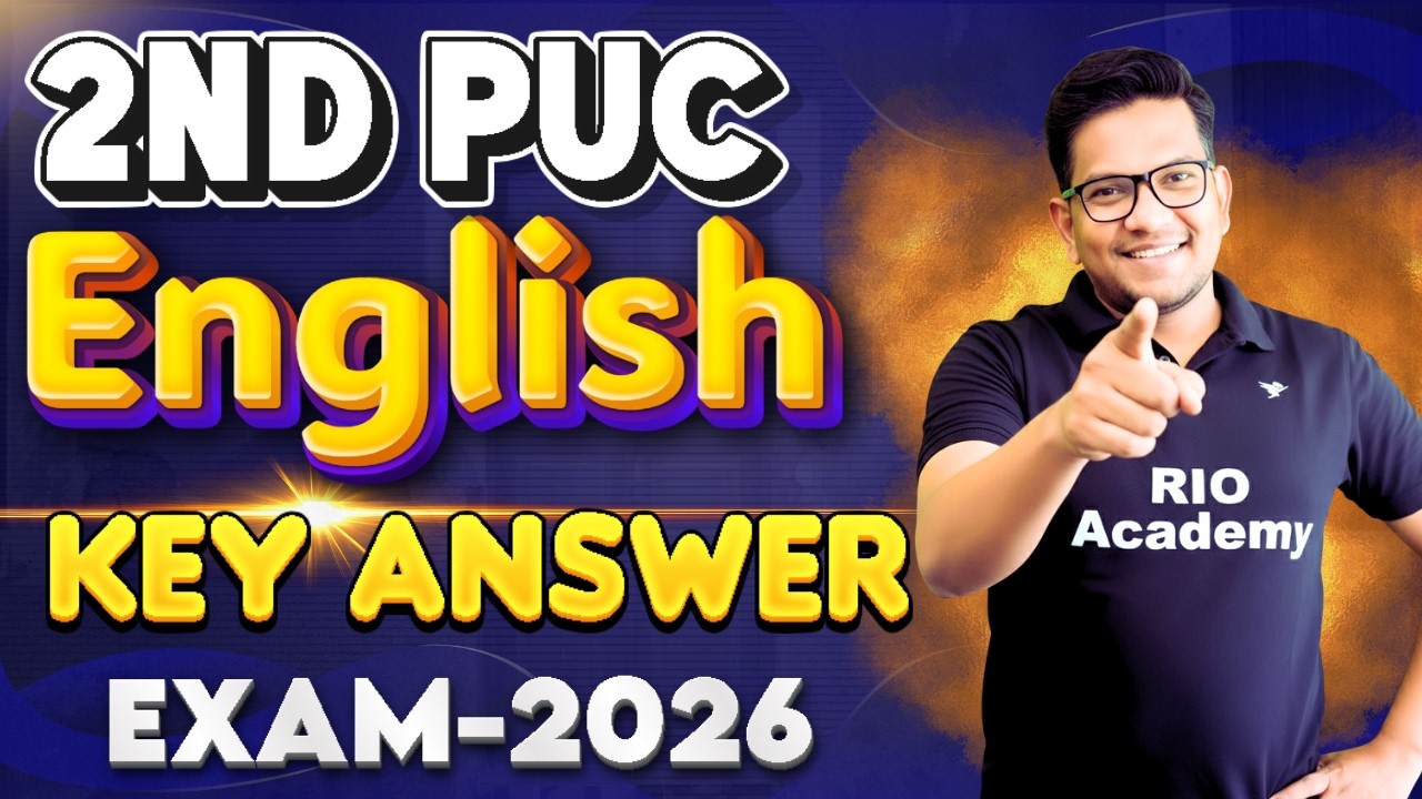 2nd PUC English   | PU EXAM 2026 KEY ANSWERS  #2ndpuckarnataka