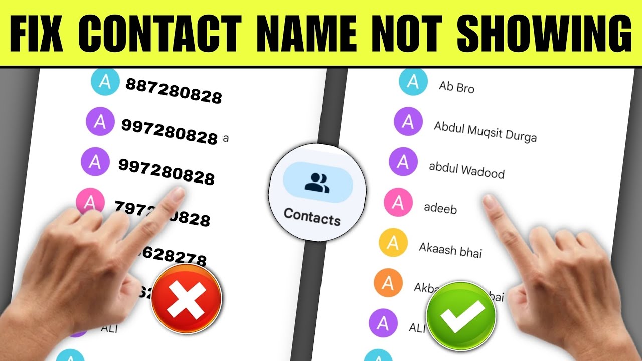 how to fix contact name not showing | contact name not showing in call log | contact name missing