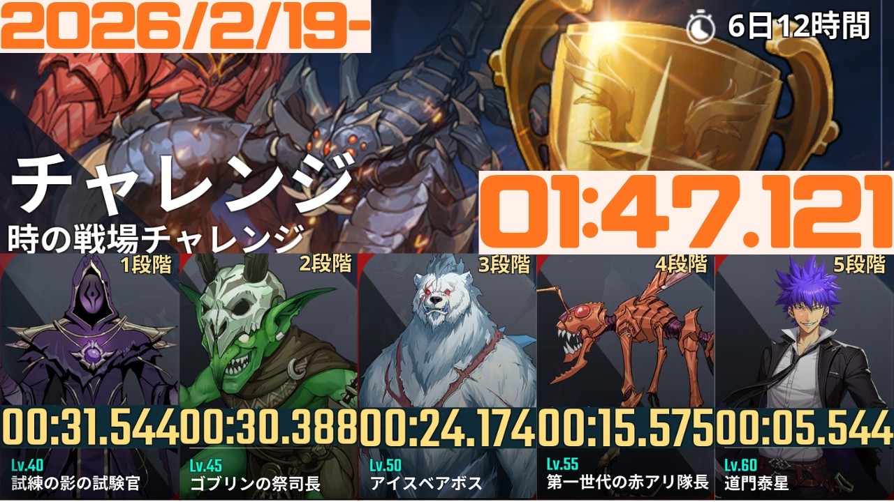 [俺アラ]時の戦場チャレンジ16　20260219-　01:47.121