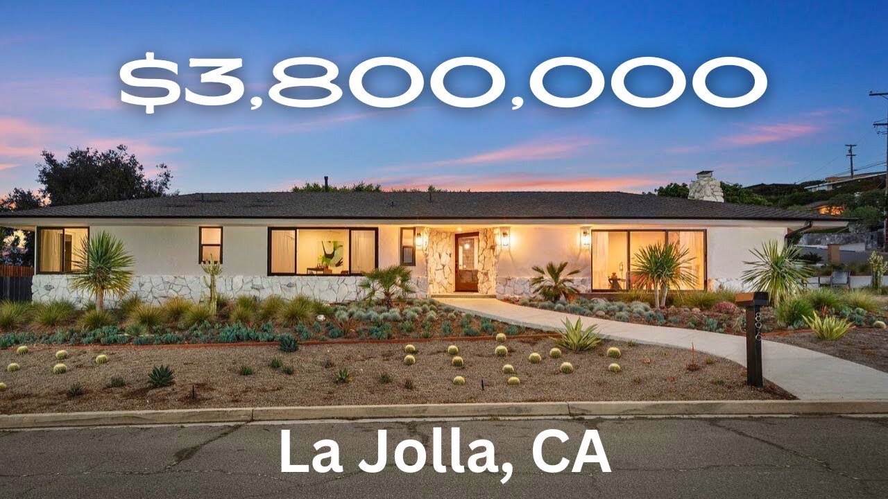 Touring $3.8M Single Story Home With Ocean Views in La Jolla, CA | Home For Sale