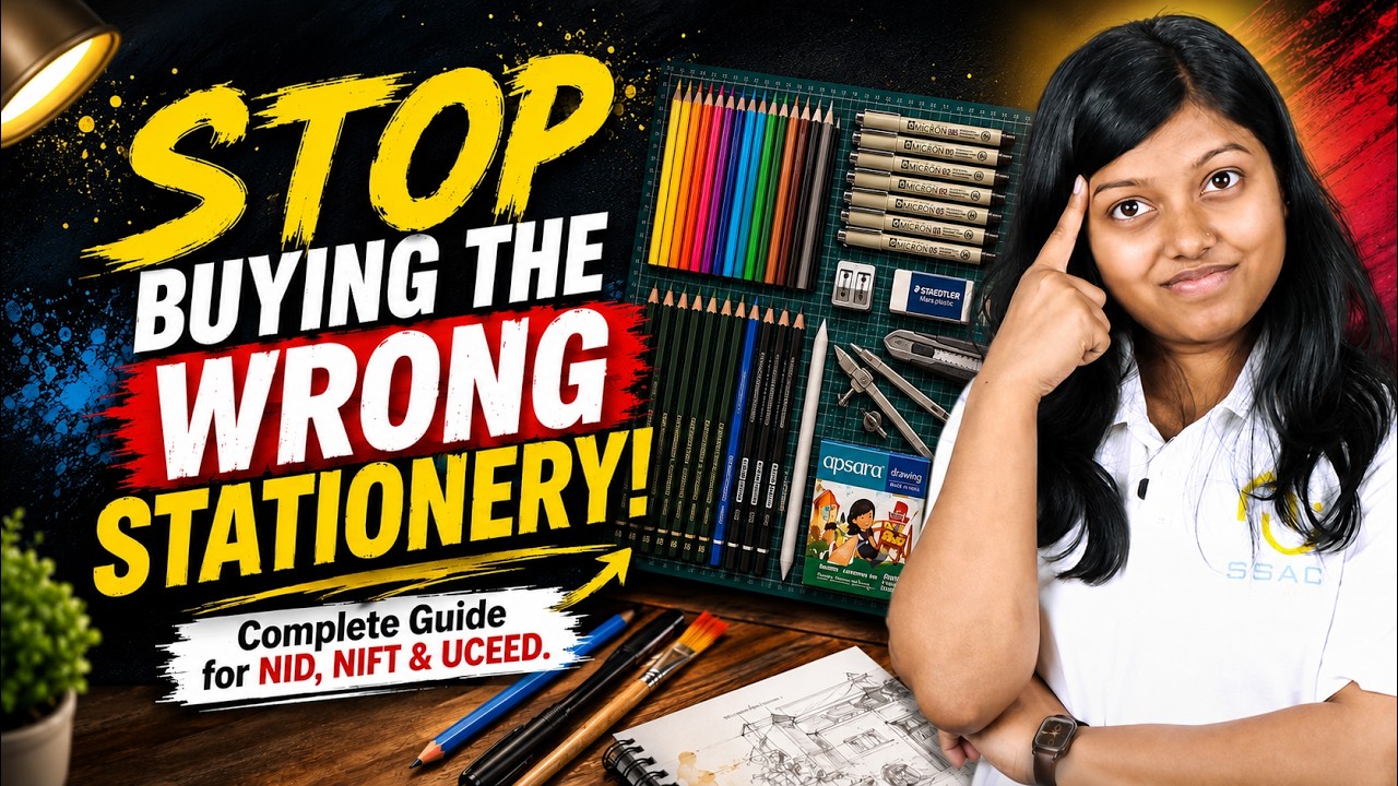 Complete Stationery List for NID, NIFT & UCEED 2027 | Practice + Exam
