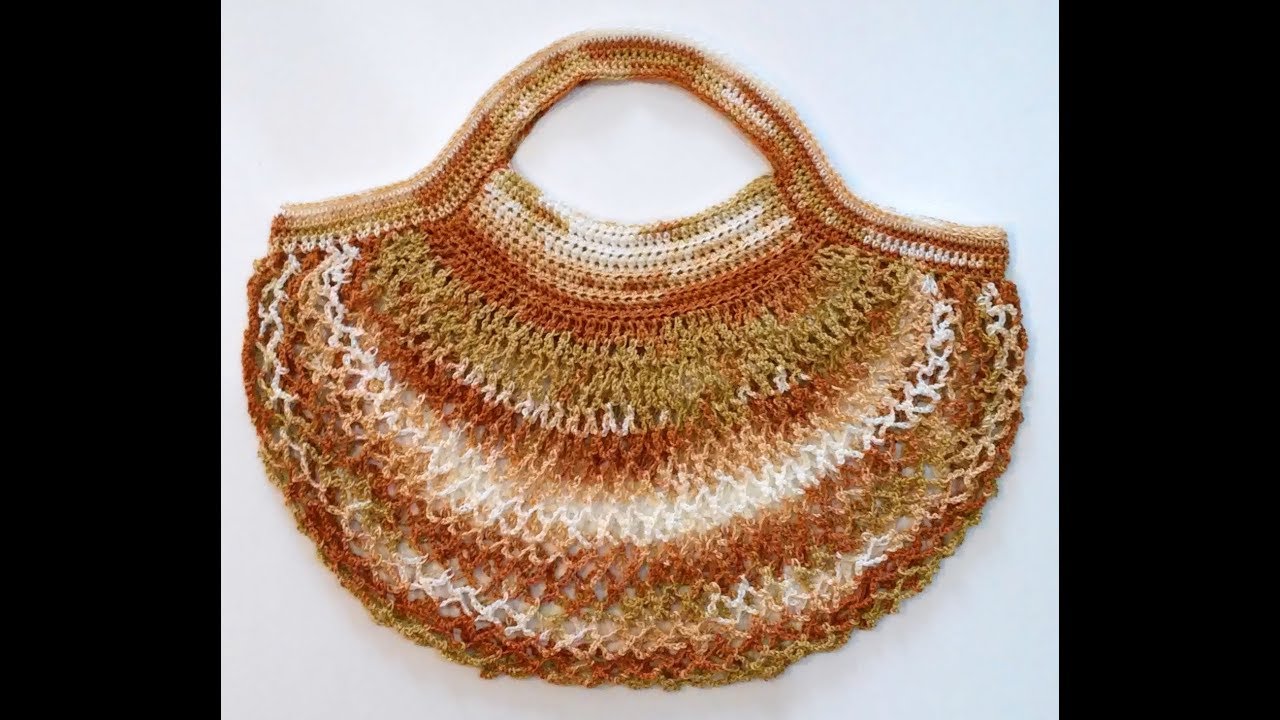 Háčkovaná nákupná taška -  sieťovka Batik, Perforated shopping bag crochet