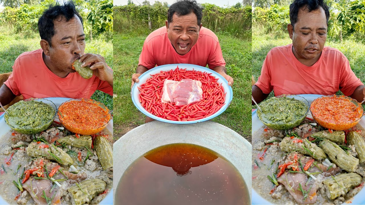 Amazing Bitter Melon Stew | Spicy Meat And Chili Cooking