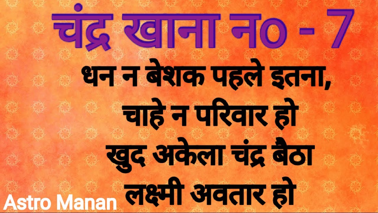 Chander Khana No. 7||Moon in 7th house||Ashok Agarwal||Lal Kitab