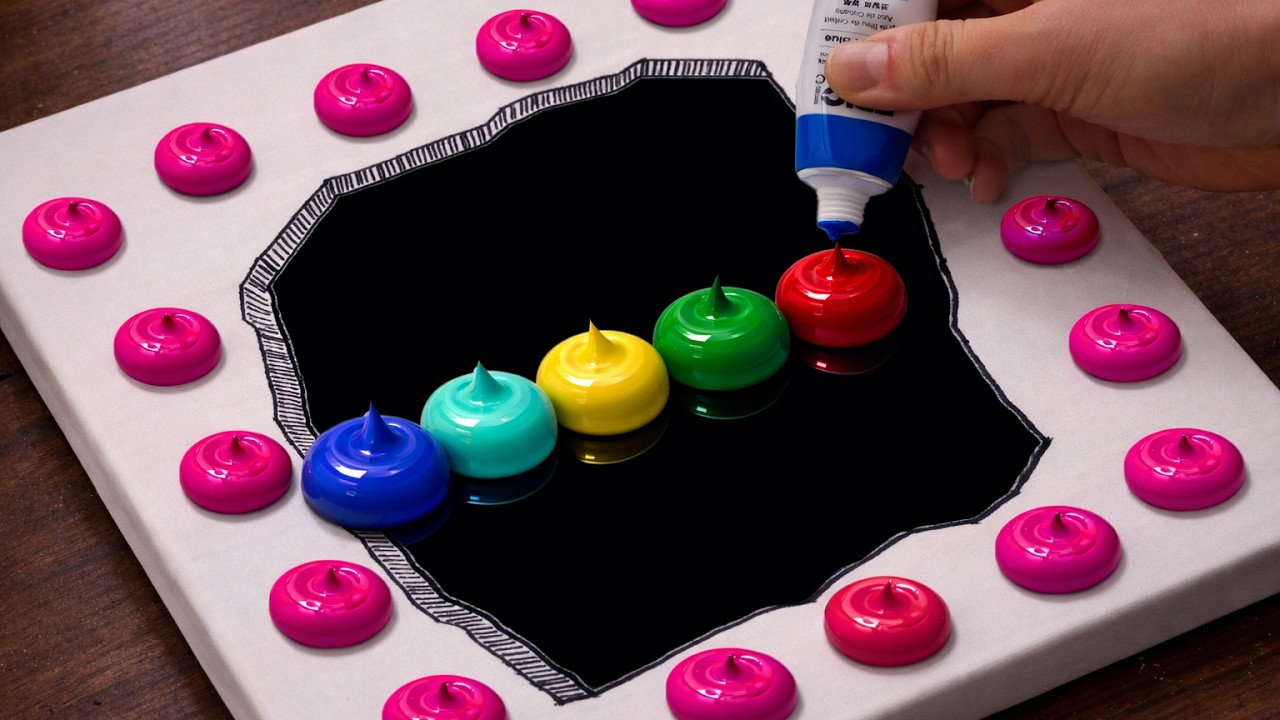 How To Paint A Different World In A Wall｜Easy Acrylic Painting For Beginners (1493)