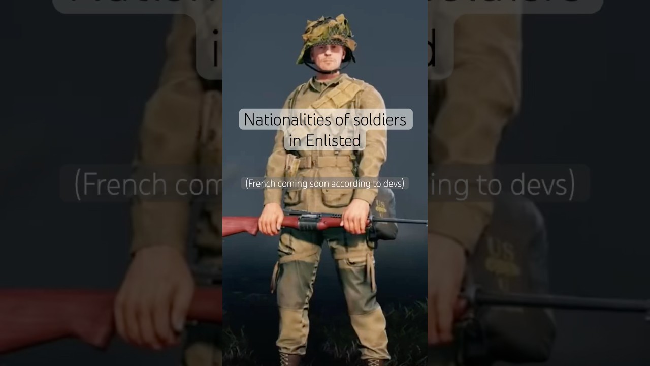 Nationalities of soldiers in Enlisted!!🇺🇸🇦🇺🇬🇧🇮🇹🇩🇪🇯🇵🇷🇺 #ww2 #games #enlisted