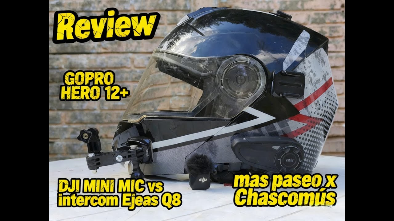 Review conexion inalambrica Gopro12 a DJi Mini Mic o Intercom Ejeas Q8