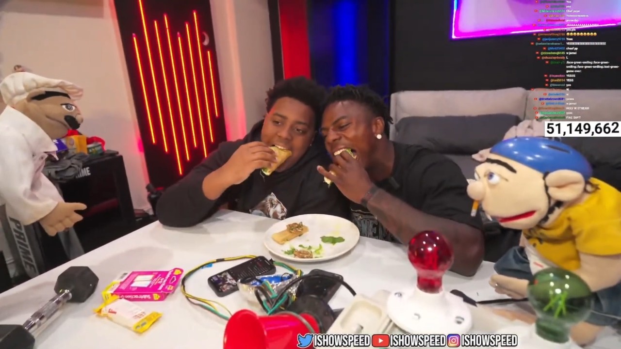 iShowSpeed Tries Chef Pee Pee&rsquo;s Tacos 😳 *THROWS UP*