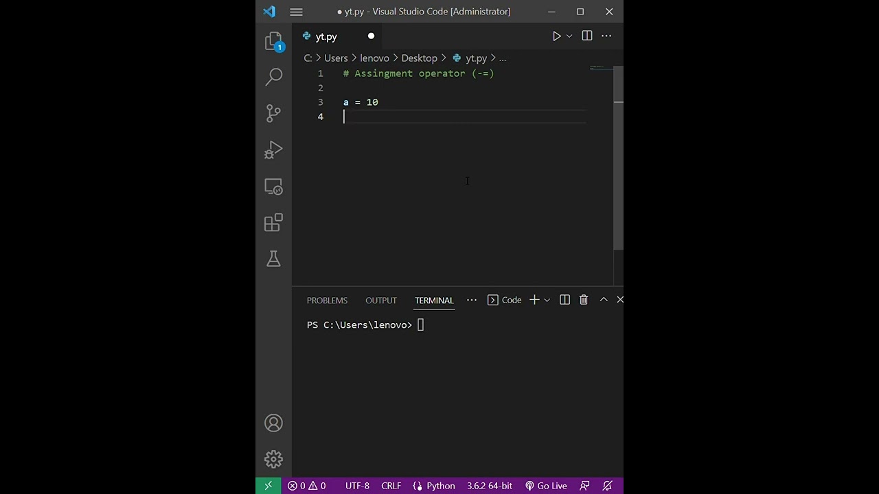 ( -=) minus equal to assingmant operator in python