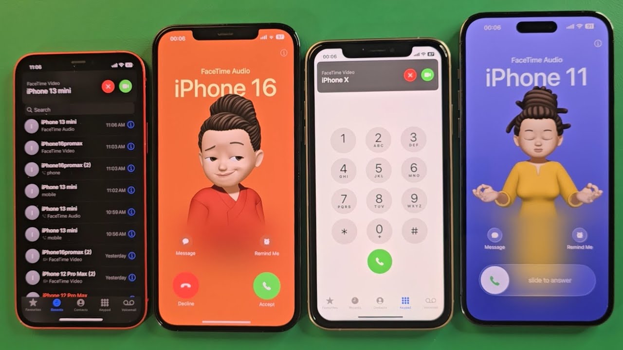 FaceTime Incoming call Outgoing call iPhone 12 iPhone 12Pm iPhone16Pro iPhone 14Pm