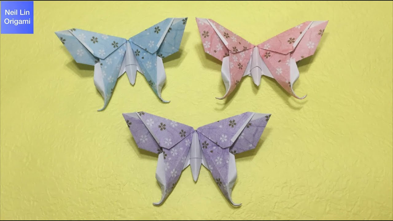 Оригами из бумаги БАБОЧКА (Origami butterfly tutorial)