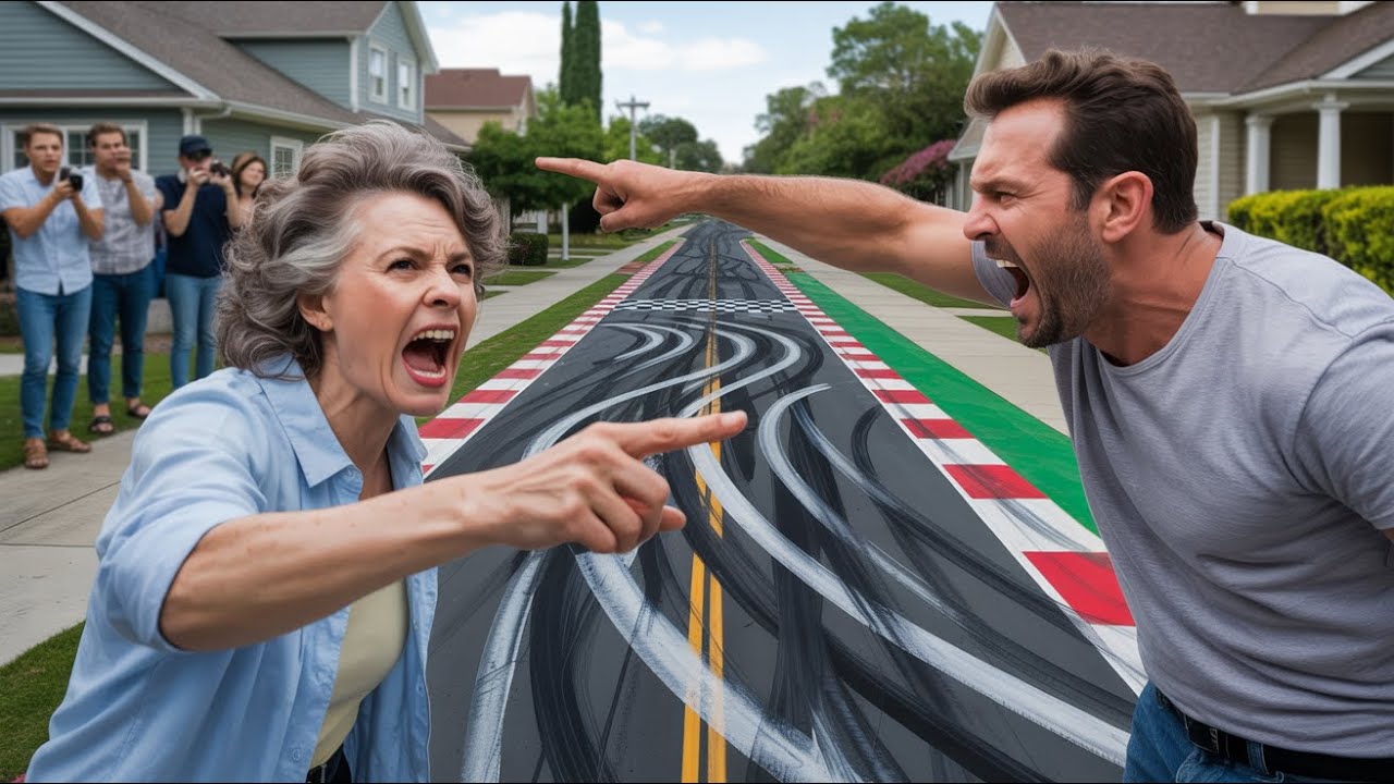HOA Fined Me for an Oil Stain, So I Painted a Hyper Realistic Racetrack on My Driveway!