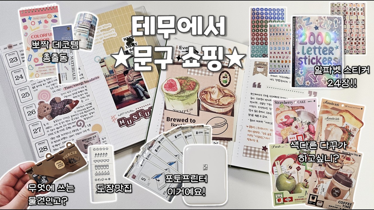 다꾸를 재밌게 하려면 재미난 다꾸템이 필요하지! 테무 문구 언박싱하고 다꾸에 바로 활용해 봤어요