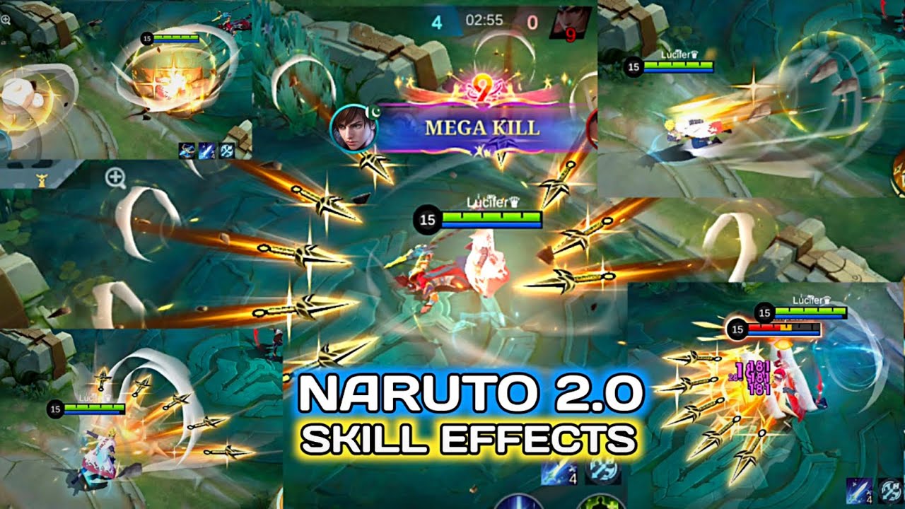Gusion Naruto 2.0 Skin Skill Effects | Naruto 2.0 Collab | LUCIFER GAMING MLBB 
