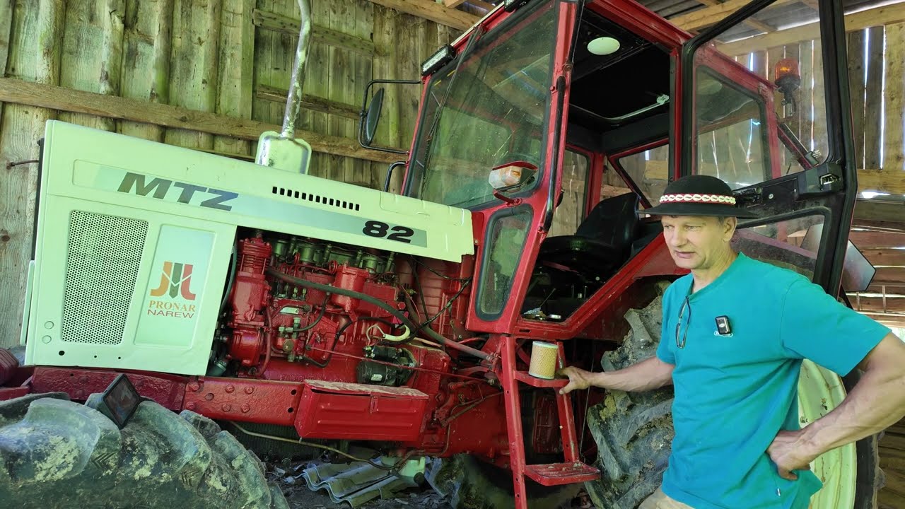 MTZ-82 wymiana filtra paliwa uszczelek pod króćcami pompy oraz czyszczenie odstojnika