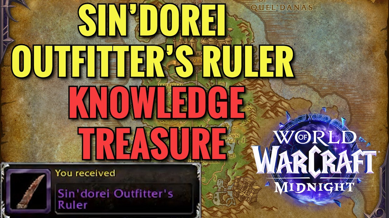 Sin'Dorei Outfitter's Ruler Treasure Location (+3 Tailoring Knowledge) (WoW Midnight)