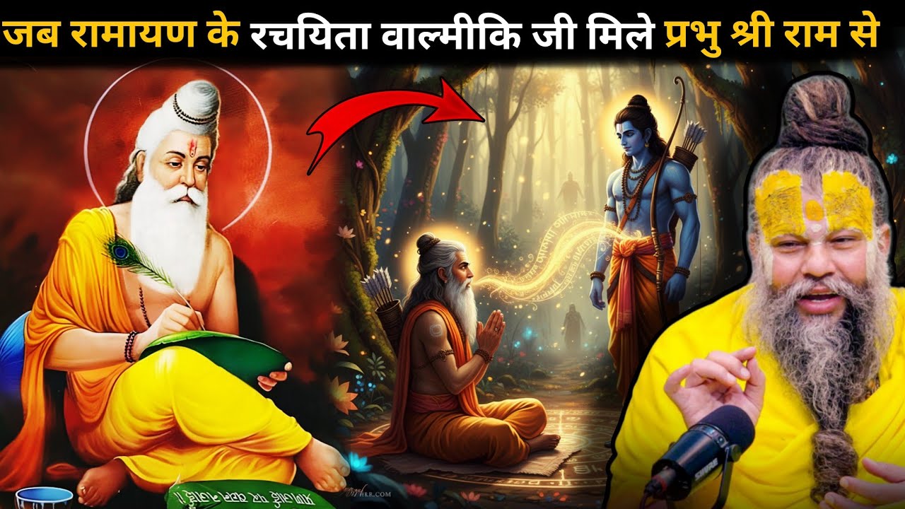 भक्त और भगवान का ऐसा भावुक मिलन जिसे सुनकर पत्थर दिल भी पिघल जाए🤯वाल्मीकि जी ने दिए श्रीराम को उपदेश