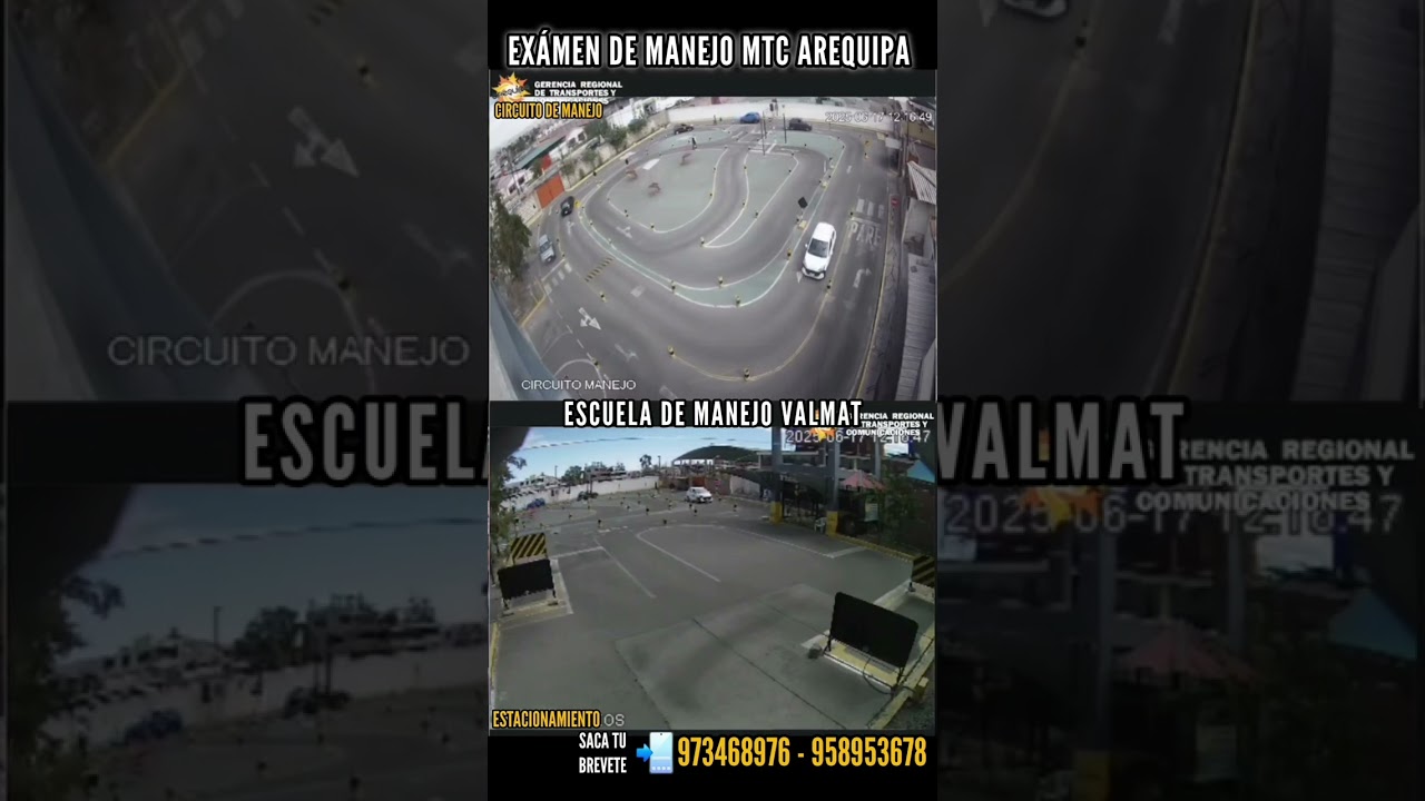 EXÁMEN DE MANEJO AREQUIPA    -    Escuela de manejo VALMAT