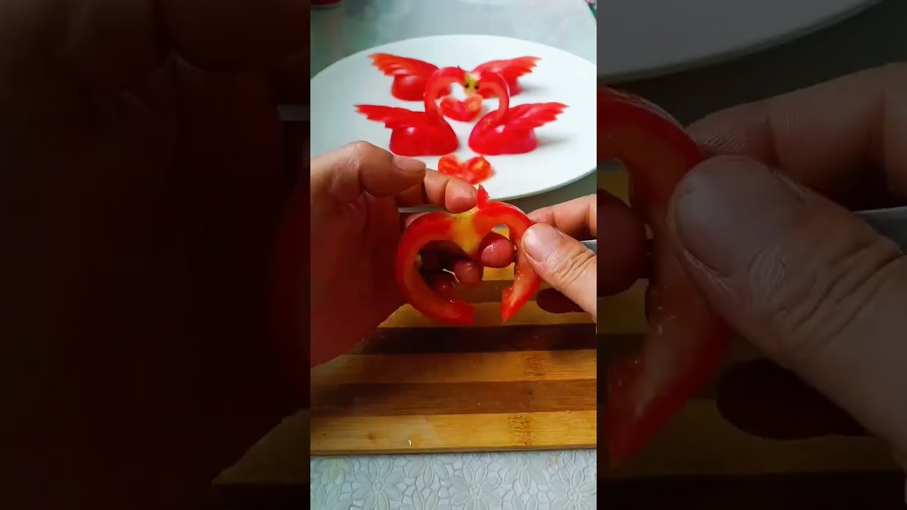 Tomatoes turn into swans in seconds#shorts