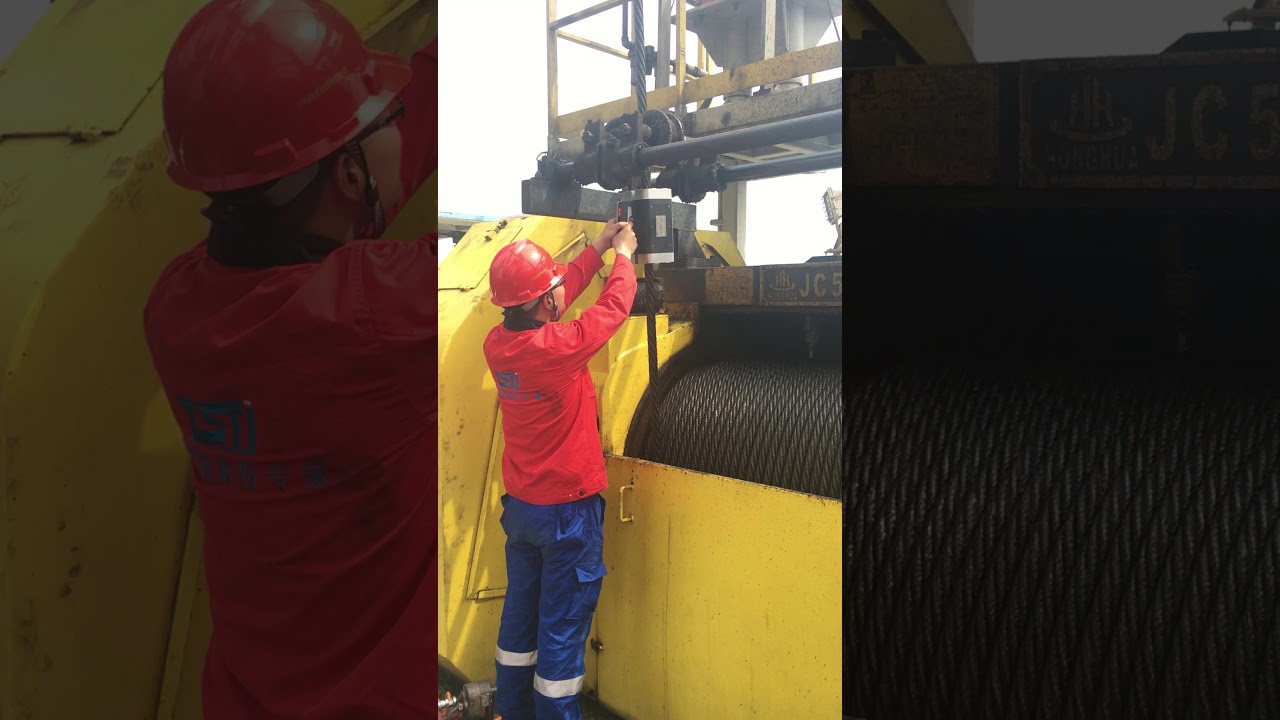 Wire rope inspection with TST Portable device in oil field