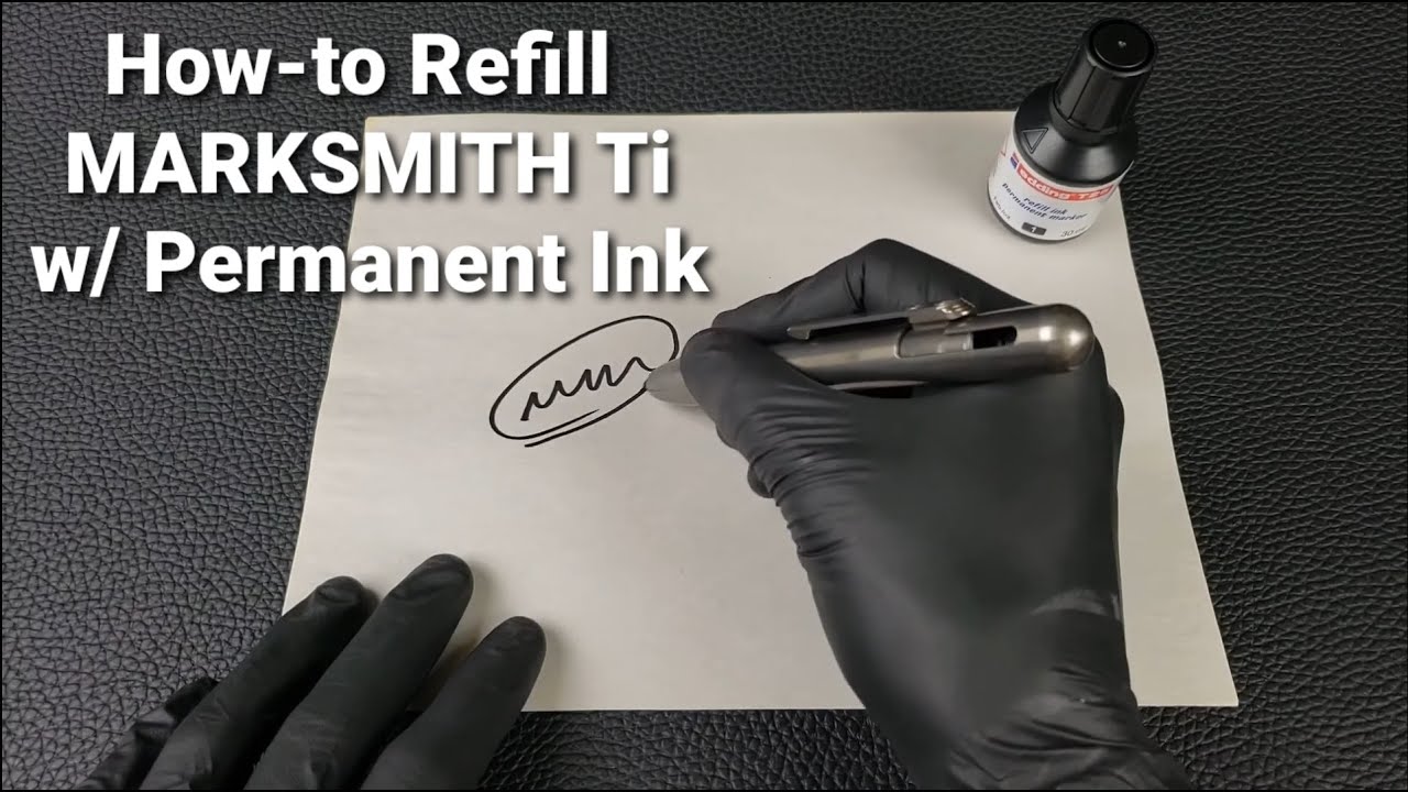 Refill the MARKSMITH Titanium Fine Point EDC Using Permanent Marker Ink