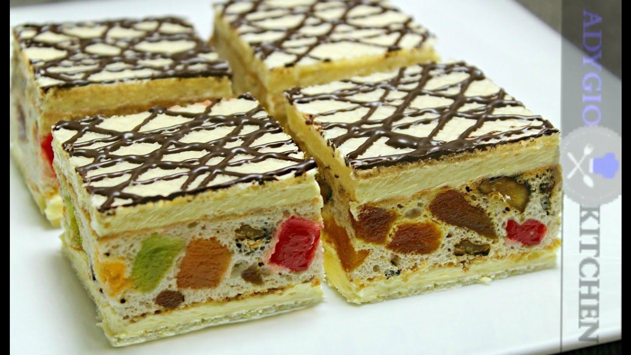 Prajitura cu blat cu nuca | Prajitura Mozaic | Adygio Kitchen