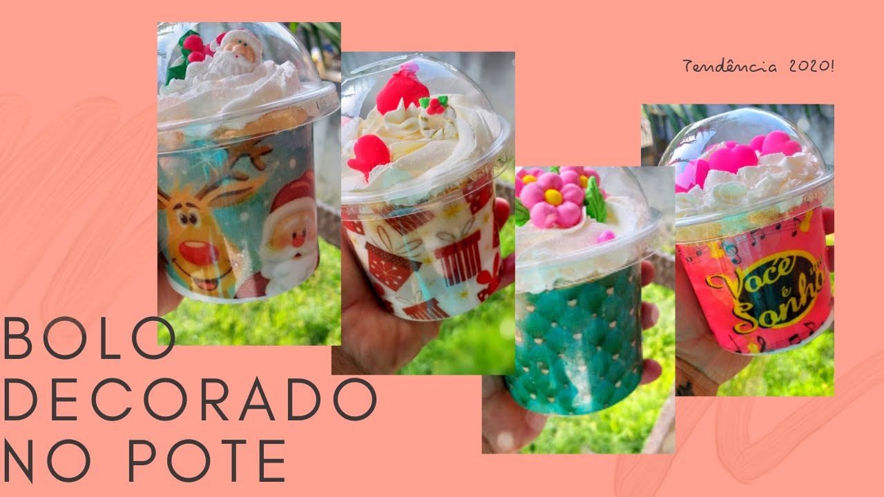 BOLO DECORADO NO POTE