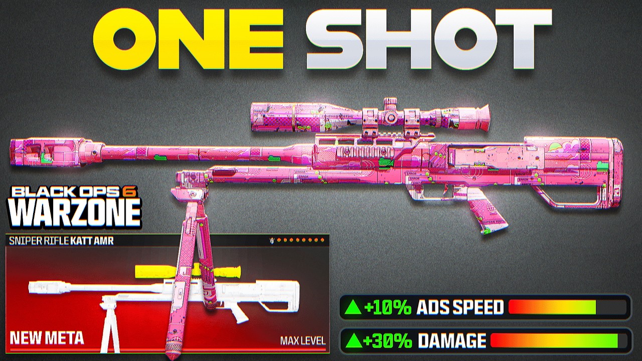 The *NEW* #1 BEST ONE SHOT SNIPER CLASS in WARZONE BO6! (Katt AMR Sniper Meta Loadout)