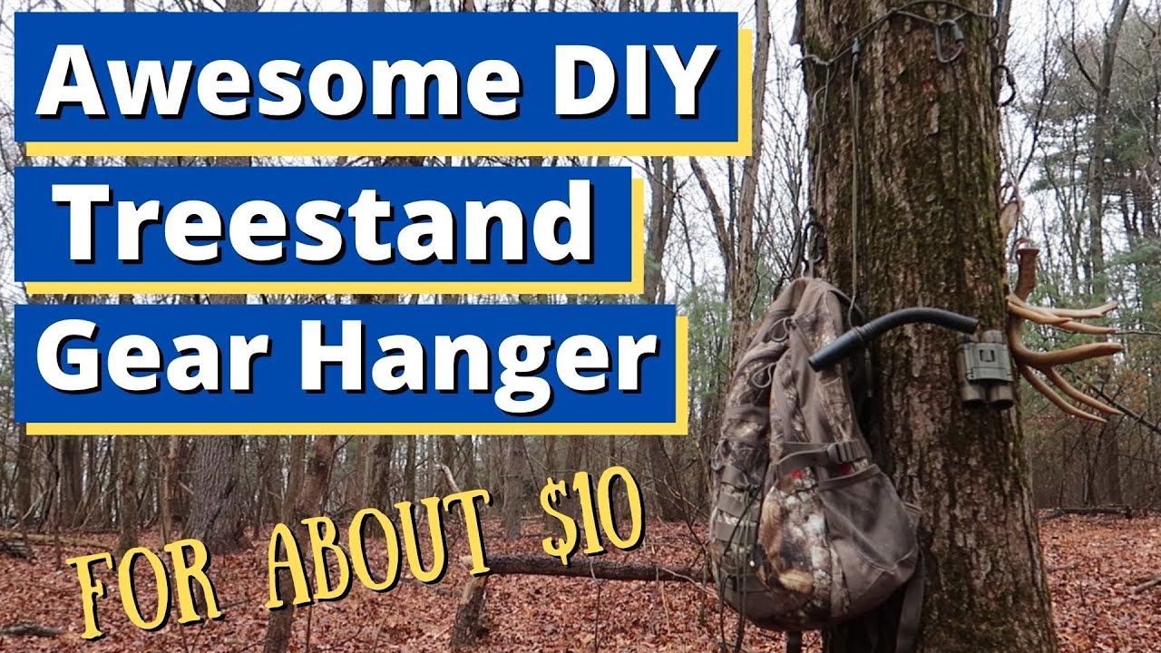 Cheap And Easy DIY Treestand  Gear Hanger And Treestand Mounting Helper!!! For only around $10