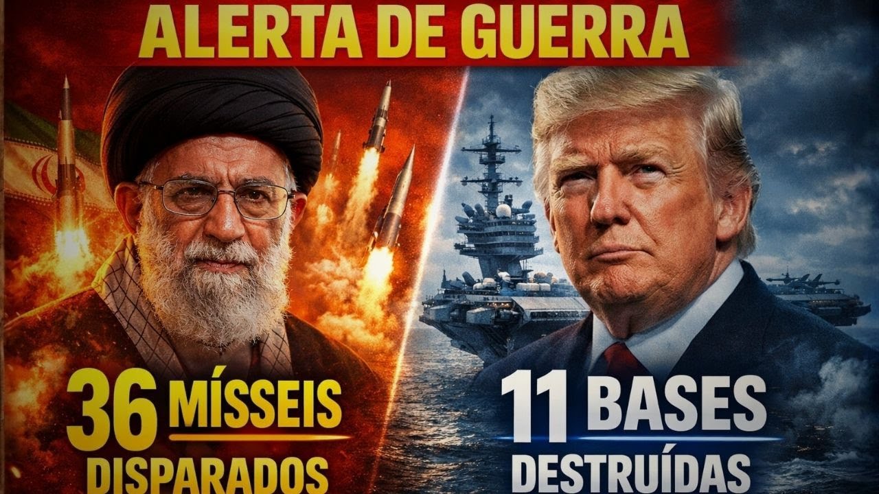 18h42 — Irã Dispara 36 Mísseis Contra a Armada dos EUA no Golfo; 29 Minutos Depois, 11 Bases Somem