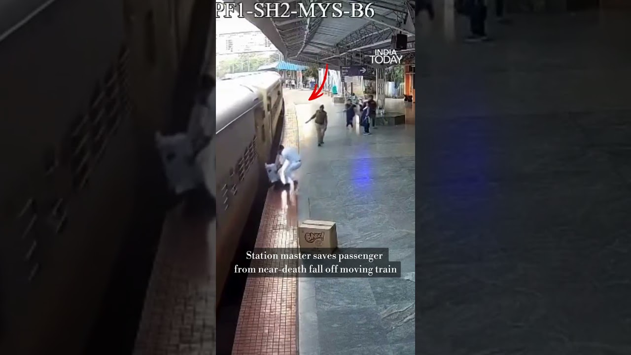 Karnataka Station Master Saves Passenger From Fatal Accident At Pandavapura